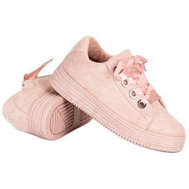 Baskets en daim rose 6