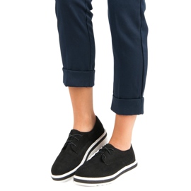 Cm Paris Chaussures en daim à lacets le noir 5