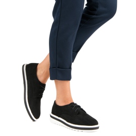 Cm Paris Chaussures en daim à lacets le noir 6