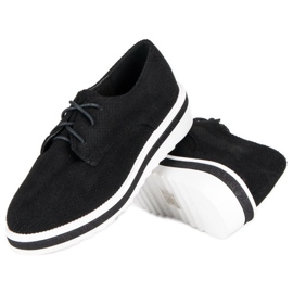 Cm Paris Chaussures en daim à lacets le noir 3