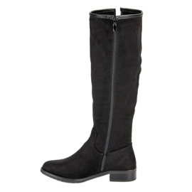 Super Me Bottes en daim classiques le noir 3