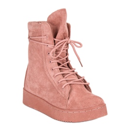 Bello Star Bottes de neige en daim rose 3