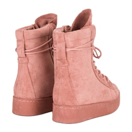 Bello Star Bottes de neige en daim rose 5
