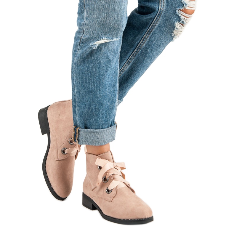 Seastar Bottines en daim à nouer brun 2