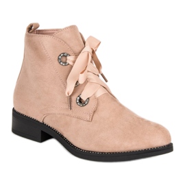 Seastar Bottines en daim à nouer brun 3