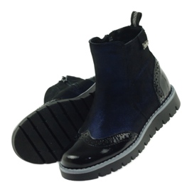 Bottes noires Ren But 3313 isolées bleu marine 4
