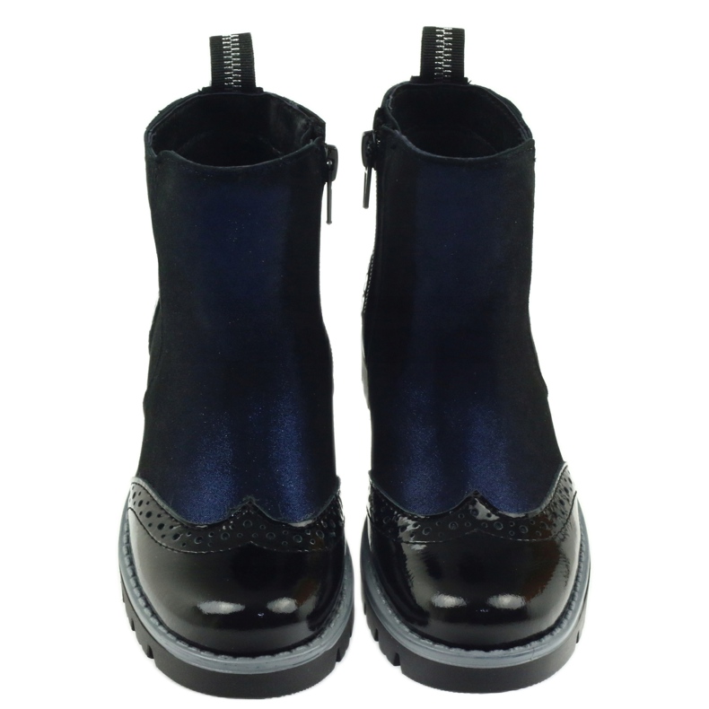 Bottes noires Ren But 3313 isolées bleu marine 3