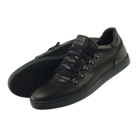 Pilpol Chaussures en cuir de sport noir PC051 5