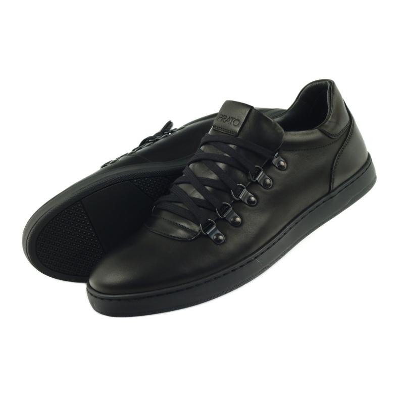 Pilpol Chaussures en cuir de sport noir PC051 le noir 5