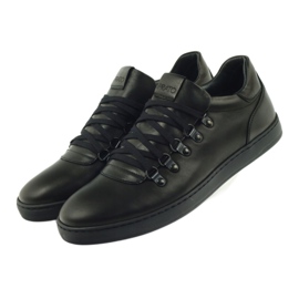 Pilpol Chaussures en cuir de sport noir PC051 le noir 4