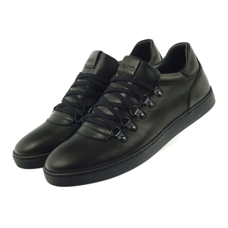 Pilpol Chaussures en cuir de sport noir PC051 4