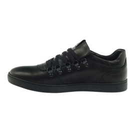 Pilpol Chaussures en cuir de sport noir PC051 2