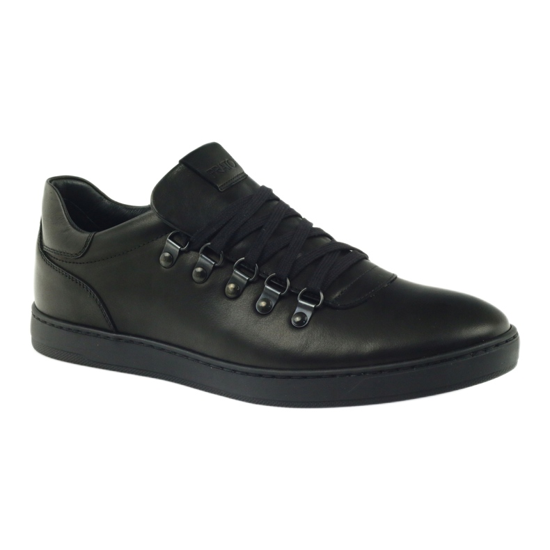 Pilpol Chaussures en cuir de sport noir PC051 le noir 1