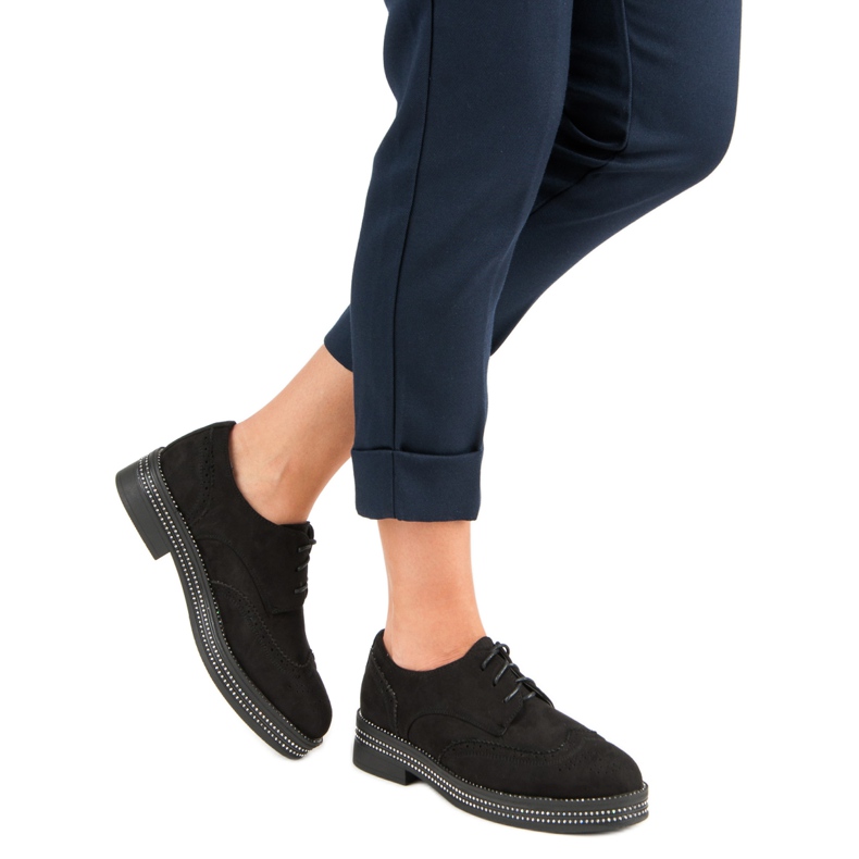 Seastar Chaussures en daim à la mode le noir 2