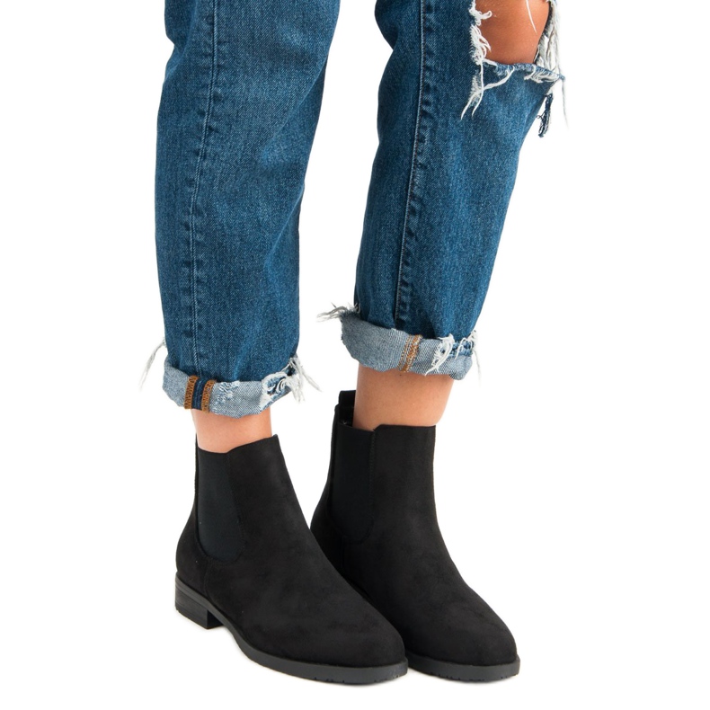 Seastar Bottines Jodhpur en daim le noir 1