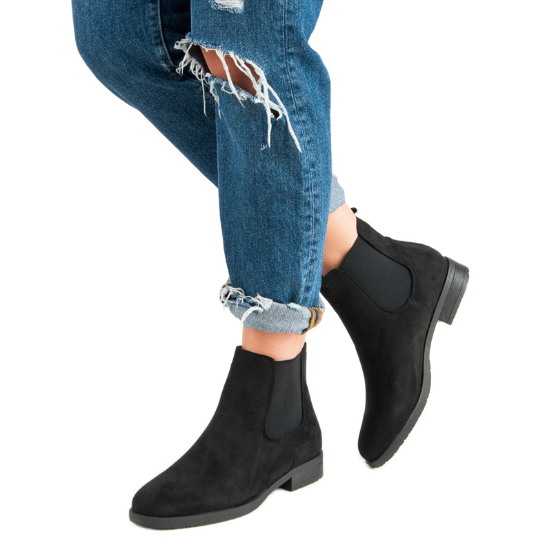 Seastar Bottines Jodhpur en daim le noir 2