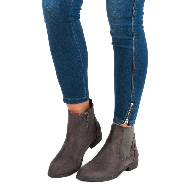 Groto Gogo Bottes Jodhpur confortables gris 1