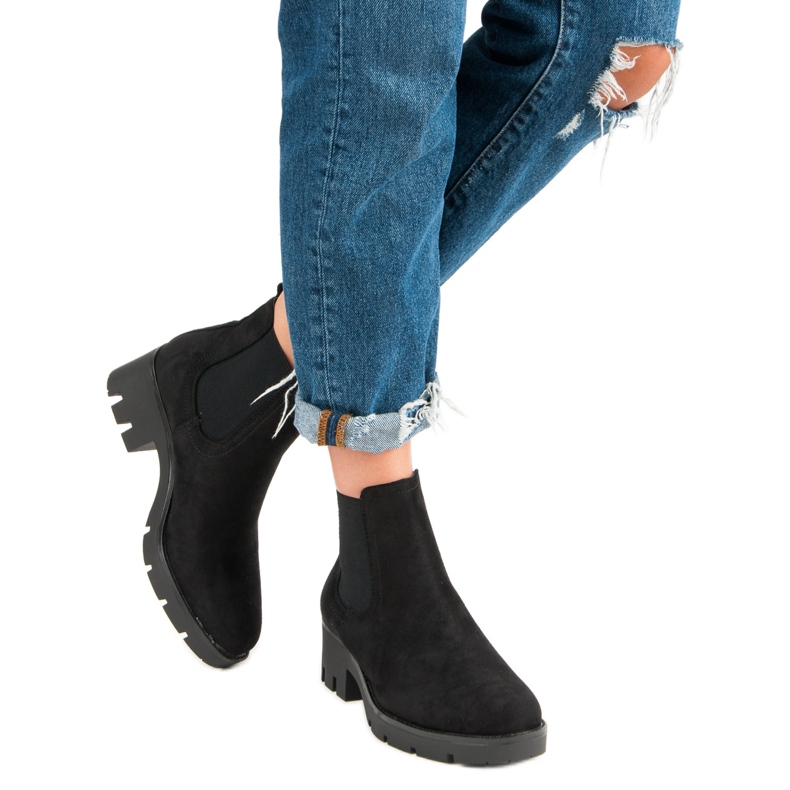 Seastar Bottines Jodhpur en daim le noir 2