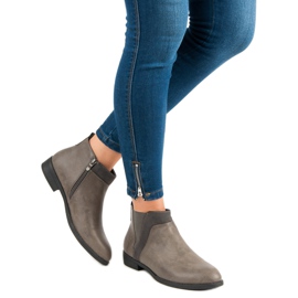 Groto Gogo Bottines basses avec fermeture éclair gris 1