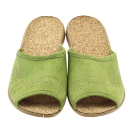 Befado chaussures pour femmes pantoufles 254D021 pantoufles vert 3