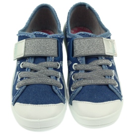 Befado chaussures pour enfants pantoufles baskets 251y111 blanc bleu gris 3