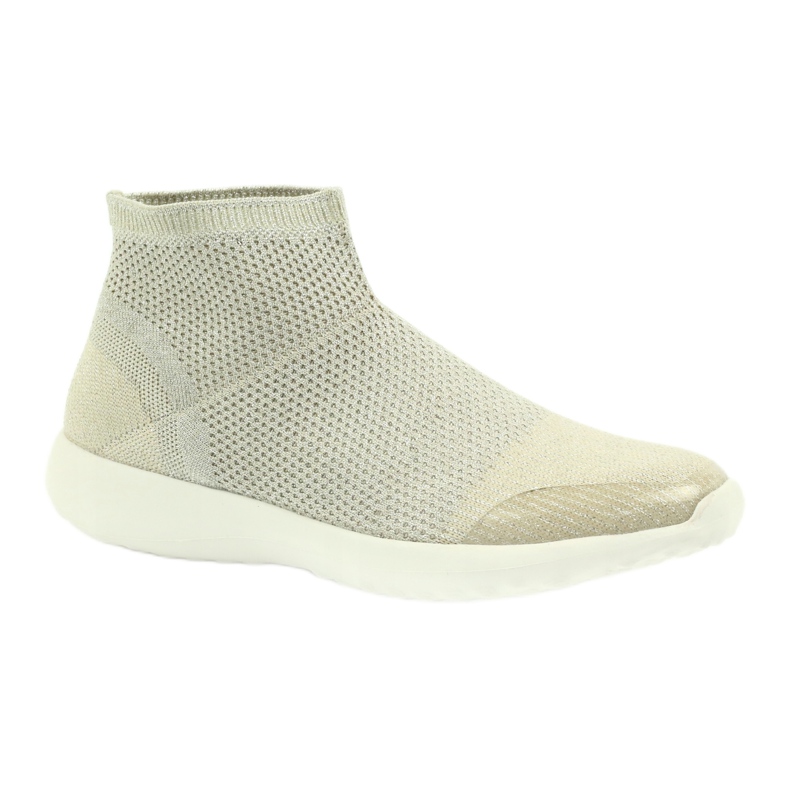 American Club Chaussures de sport américaines pour femmes 17044 beige argent jaune 1