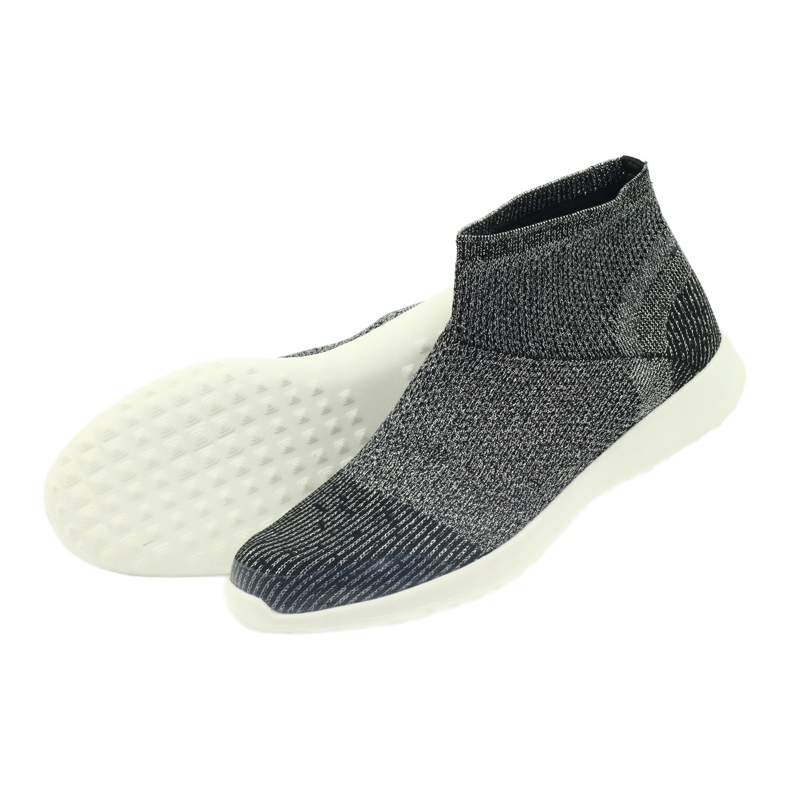 American Club Chaussures de sport noires américaines 17044 noir / argent le noir 4