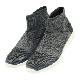 American Club Chaussures de sport noires américaines 17044 noir / argent 3