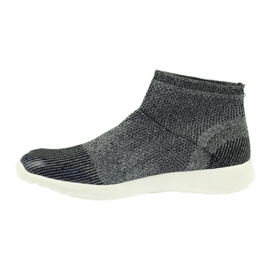 American Club Chaussures de sport noires américaines 17044 noir / argent le noir 2