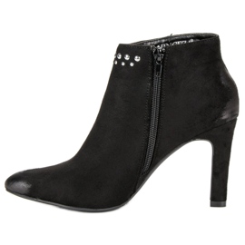 Bottines en daim sur le talon haut VINCEZA le noir 3