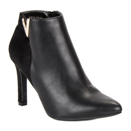 Bottines noires à talons vinceza 1