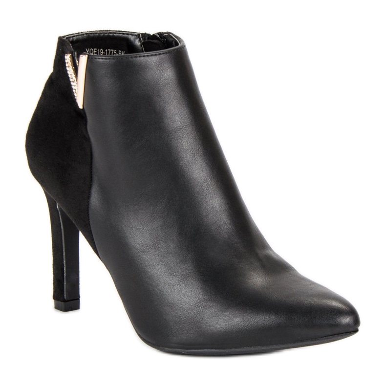 Bottines noires à talons vinceza 1