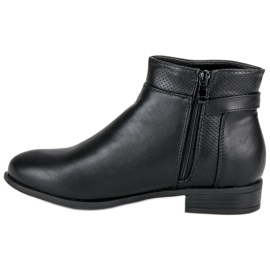 Abloom Bottines noires sur une fermeture éclair 1