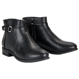 Abloom Bottines noires sur une fermeture éclair le noir 3