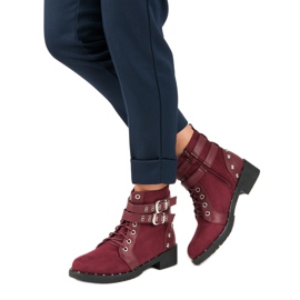 Clowse Bottes de travail à la mode rouge 5