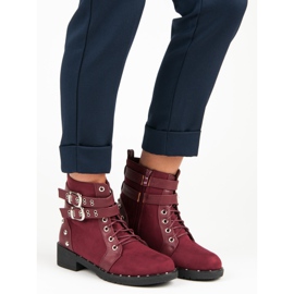 Clowse Bottes de travail à la mode rouge 4