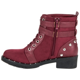Clowse Bottes de travail à la mode rouge 1