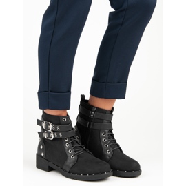 Clowse Bottes de travail à la mode noir 1