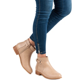 Abloom Bottines beiges à fermeture éclair le noir brun 4