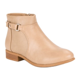 Abloom Bottines beiges à fermeture éclair le noir brun 5