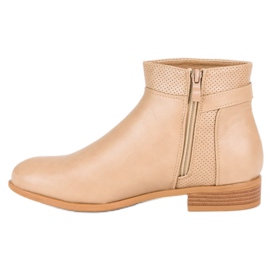 Abloom Bottines beiges à fermeture éclair le noir brun 6