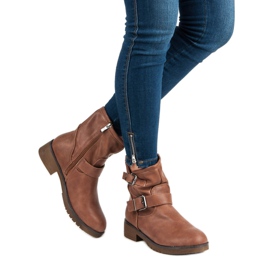 Encor Bottes motard marron brun 1 Encor Bottes motard marron brun 1