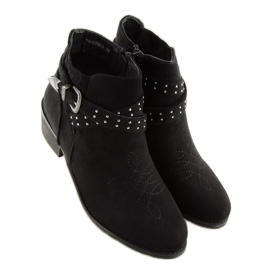 Bottines noires à talons 100-837B0-2 Noir le noir 2