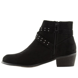 Bottines noires à talons 100-837B0-2 Noir le noir 3