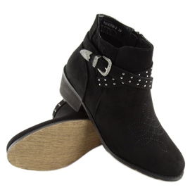 Bottines noires à talons 100-837B0-2 Noir le noir 5