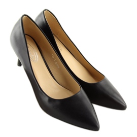 Escarpins talons bas noir 123-3 Noir le noir 1