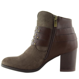Bottes marron G-36 Taupe sur un talon stable brun 4