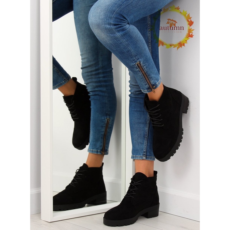 Bottines à lacets noir 2017-4 noir le noir 1