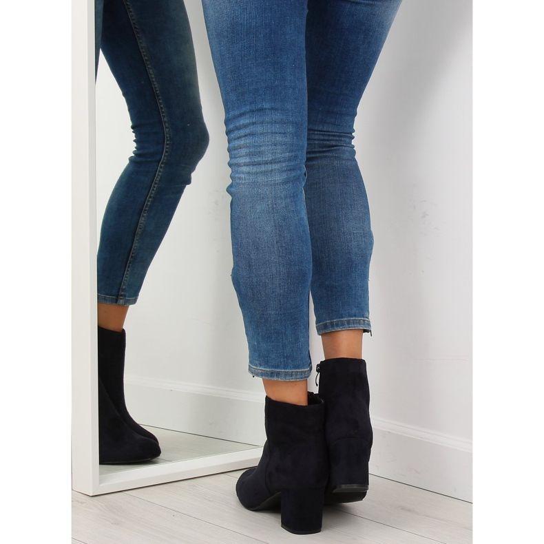 Bottines à talons bleu marine F780 bleu 1