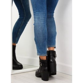 Bottines à talons larges noires NS027P Noir le noir 1